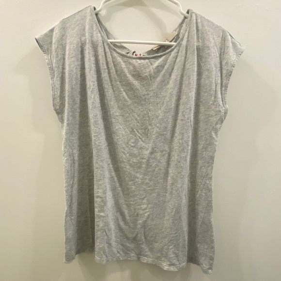 Soft Light Grey Top From LOFT - Picture 1 of 4